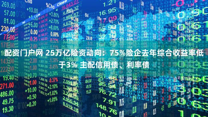 配资门户网 25万亿险资动向：75%险企去年综合收益率低于3% 主配信用债、利率债