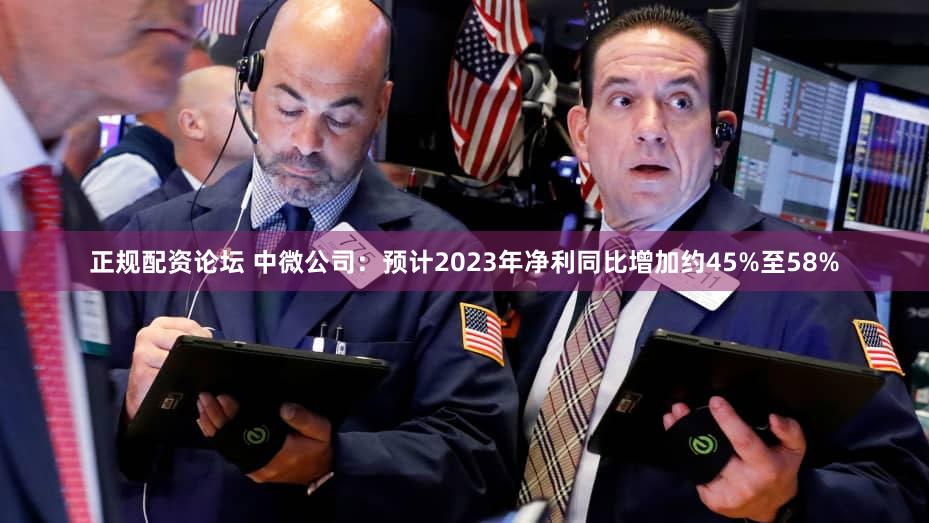 正规配资论坛 中微公司：预计2023年净利同比增加约45%至58%