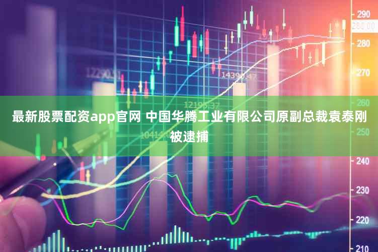 最新股票配资app官网 中国华腾工业有限公司原副总裁袁泰刚被逮捕