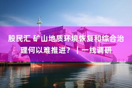 股民汇 矿山地质环境恢复和综合治理何以难推进？｜一线调研