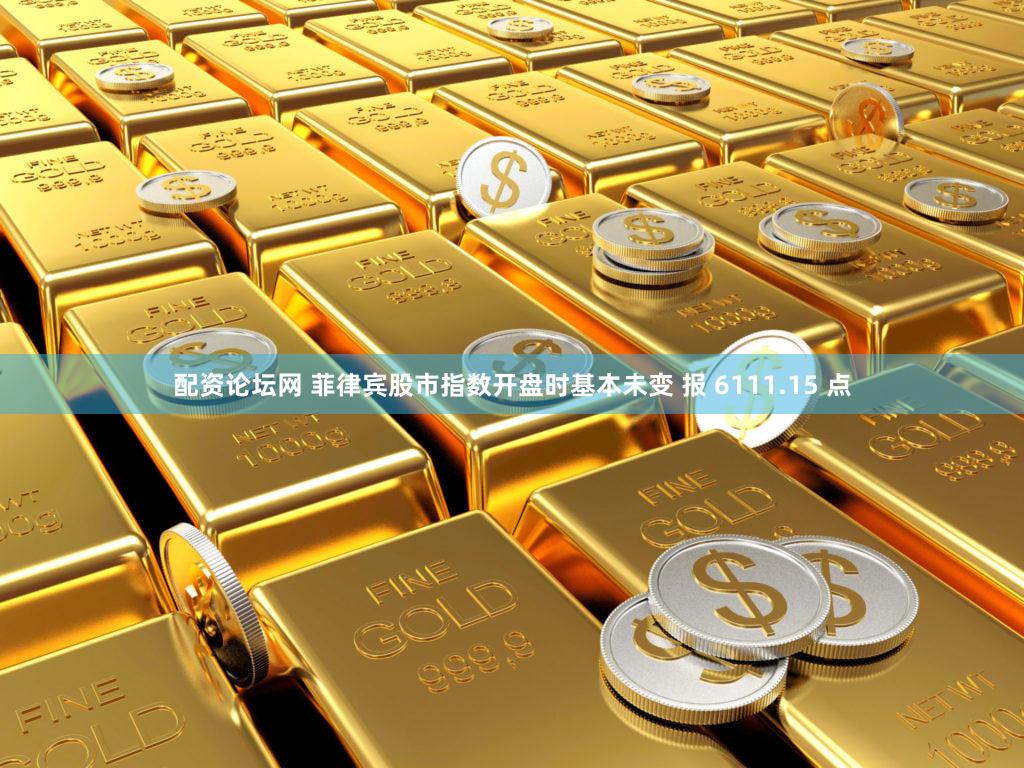 配资论坛网 菲律宾股市指数开盘时基本未变 报 6111.15 点